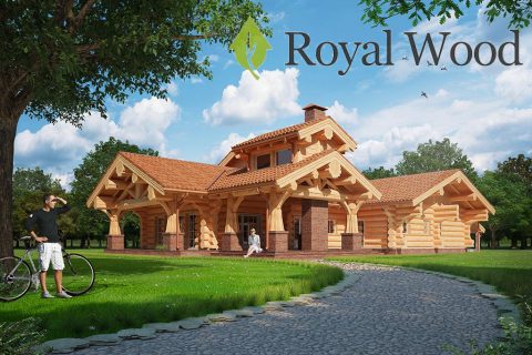 Проект деревянного дома из красного канадского кедра «Москва» — 480м²
