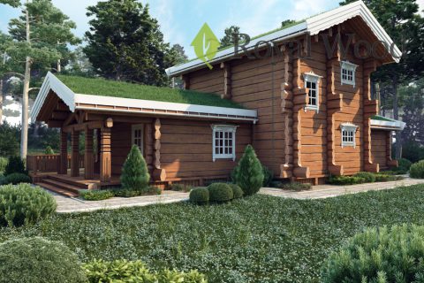 Проект деревянного дома из лафета «Блумфилд» — 180м²