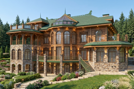 Проект деревянного поместья «Фергус» – 646м²